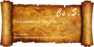 Csizmadia Sejla névjegykártya